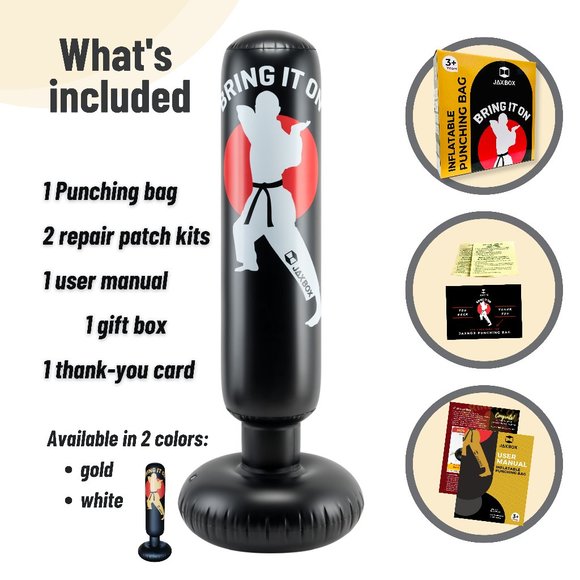 Kids Punching Bag Inflatable Boxing Bag 64 in Tall - Picture 2 of 5